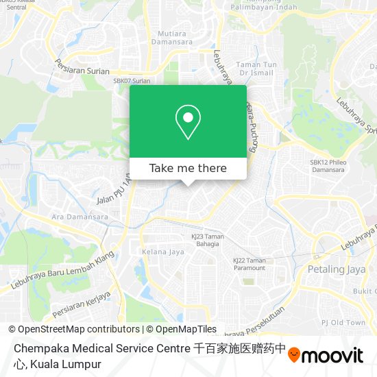 Chempaka Medical Service Centre 千百家施医赠药中心 map
