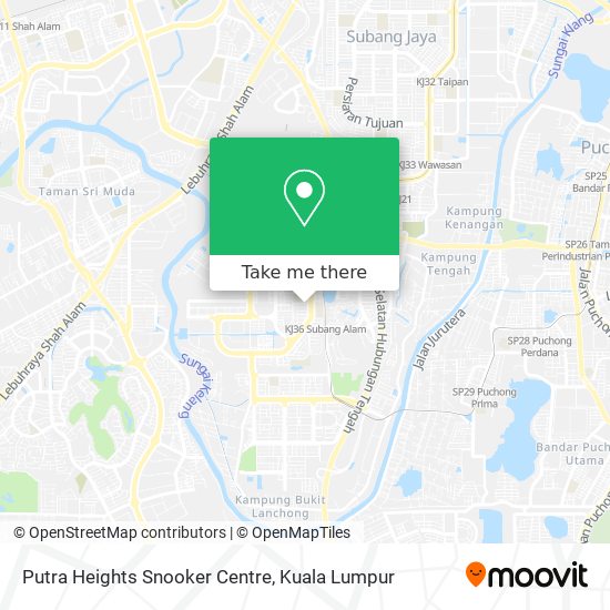 Peta Putra Heights Snooker Centre