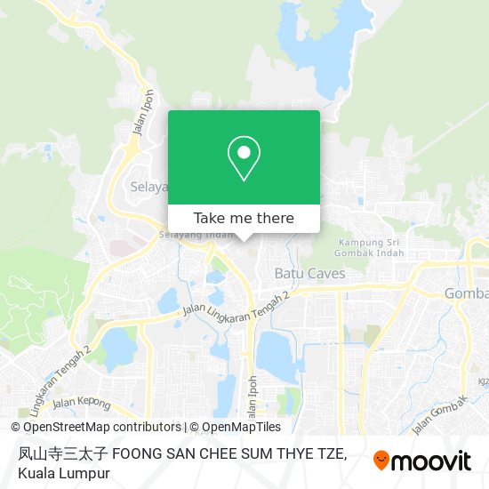 凤山寺三太子 FOONG SAN CHEE SUM THYE TZE map