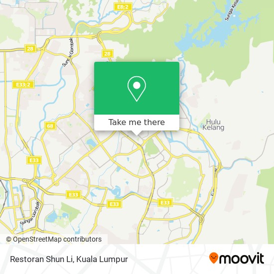 Restoran Shun Li map