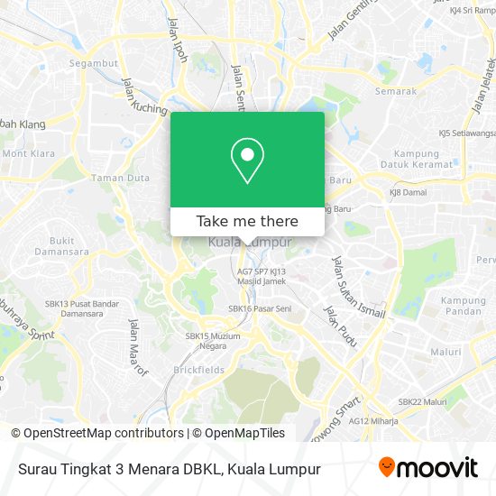 Surau Tingkat 3 Menara DBKL map