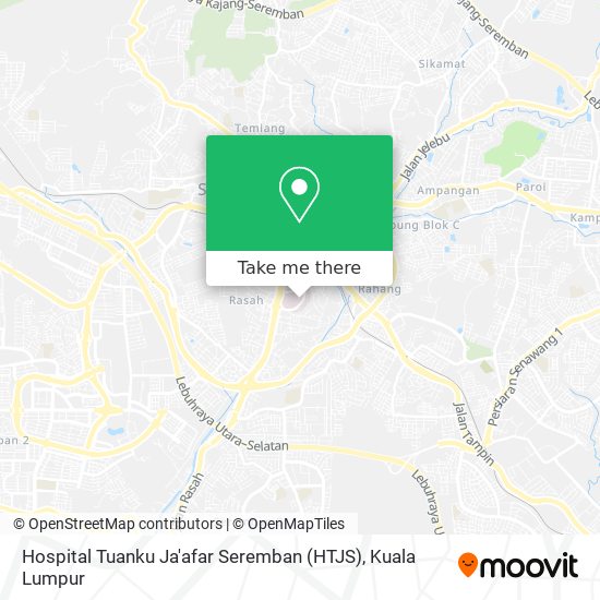Hospital Tuanku Ja'afar Seremban (HTJS) map