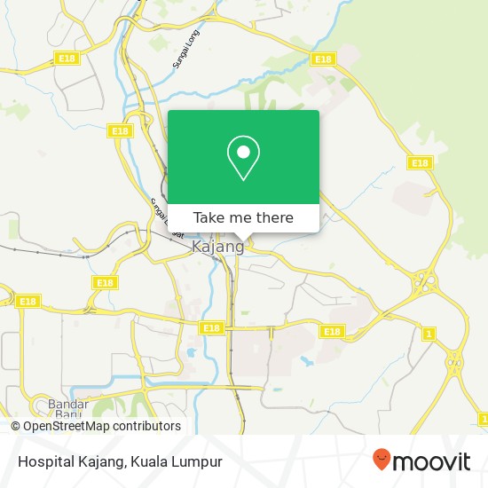 Hospital Kajang map