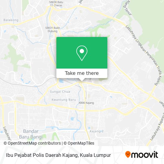Peta Ibu Pejabat Polis Daerah Kajang