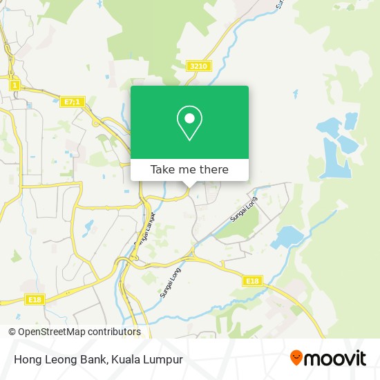 如何坐公交或捷运和轻快铁去hulu Langat的hong Leong Bank