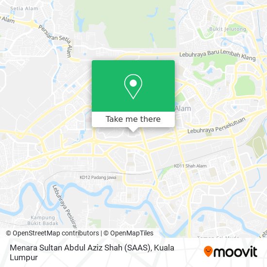Peta Menara Sultan Abdul Aziz Shah (SAAS)