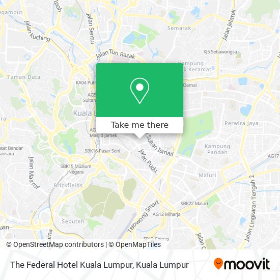 The Federal Hotel Kuala Lumpur map