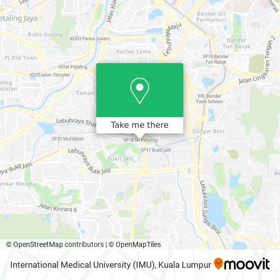 International Medical University (IMU) map