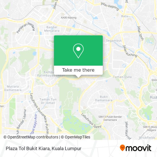 Peta Plaza Tol Bukit Kiara
