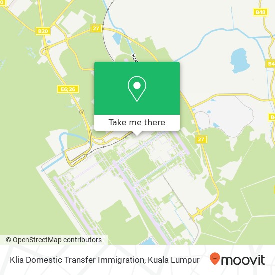 Klia Domestic Transfer Immigration map