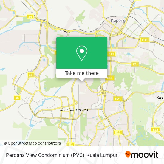 Perdana View Condominium (PVC) map