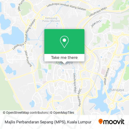 Majlis Perbandaran Sepang (MPS) map