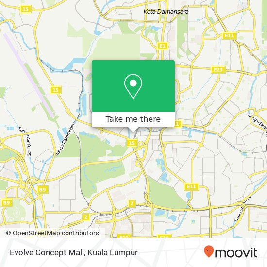 Evolve Concept Mall map