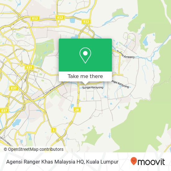 Agensi Ranger Khas Malaysia HQ map