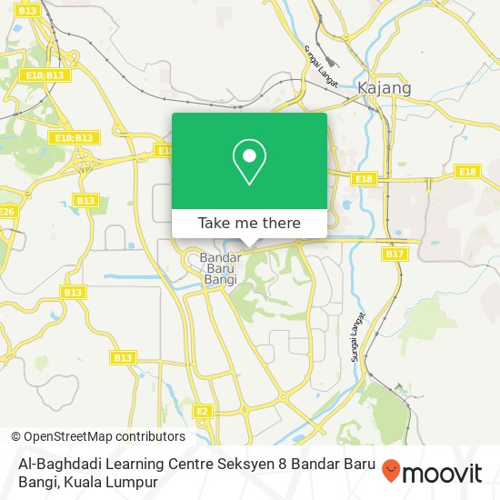 Peta Al-Baghdadi Learning Centre Seksyen 8 Bandar Baru Bangi