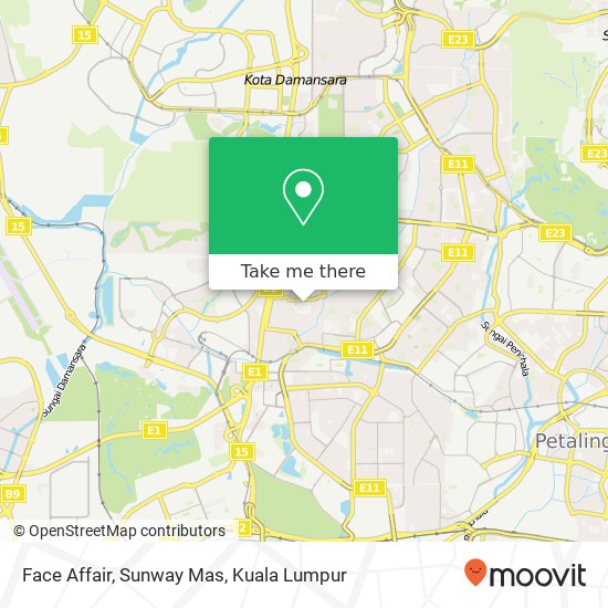 Face Affair, Sunway Mas map