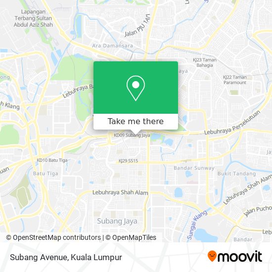 Subang Avenue map