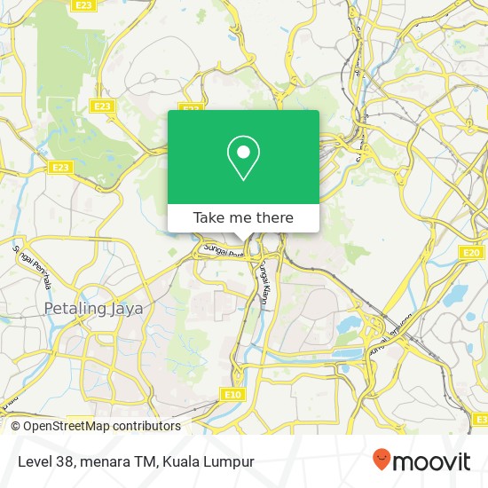 Level 38, menara TM map