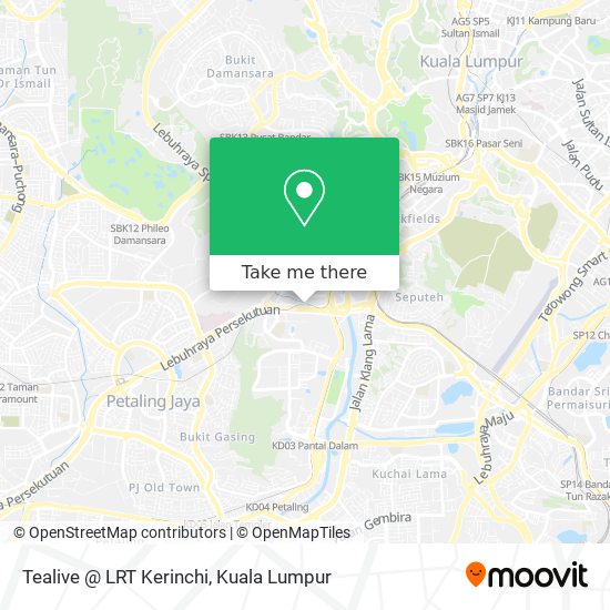 Tealive @ LRT Kerinchi map