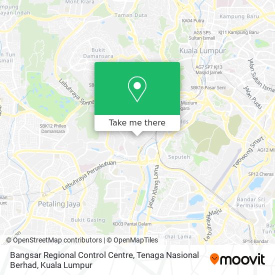 Bangsar Regional Control Centre, Tenaga Nasional Berhad map