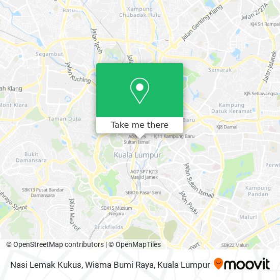 Nasi Lemak Kukus, Wisma Bumi Raya map