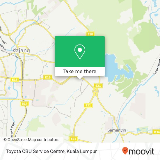 Toyota CBU Service Centre map