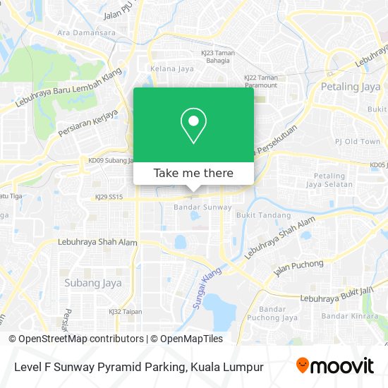 Level F Sunway Pyramid Parking map