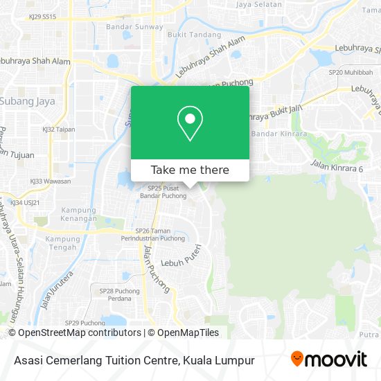 Peta Asasi Cemerlang Tuition Centre