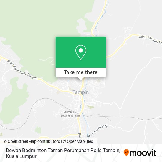 Peta Dewan Badminton Taman Perumahan Polis Tampin