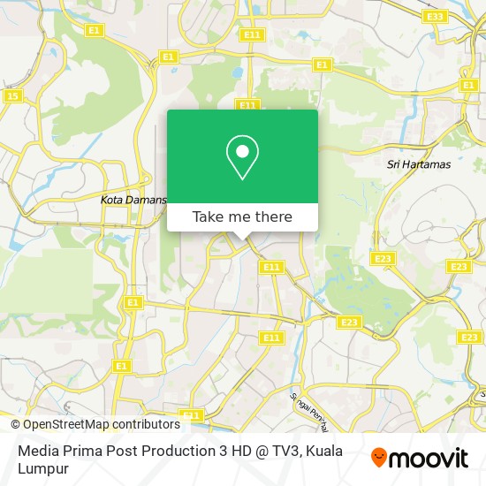Media Prima Post Production 3 HD @ TV3 map