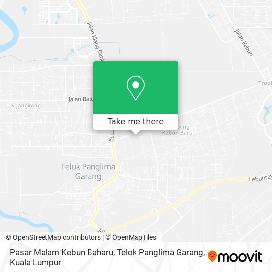 Pasar Malam Kebun Baharu, Telok Panglima Garang map