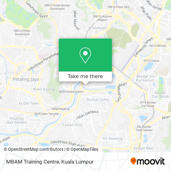 MBAM Training Centre map