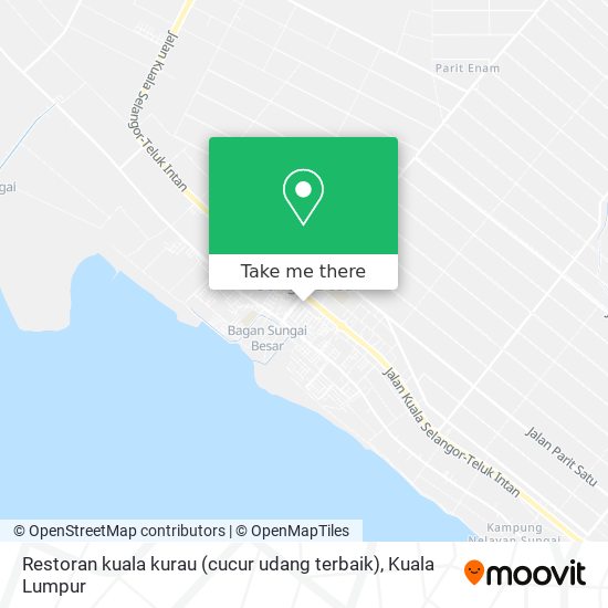 Restoran kuala kurau (cucur udang terbaik) map