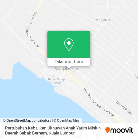 Pertubuhan Kebajikan Ukhuwah Anak Yatim Miskin Daerah Sabak Bernam map