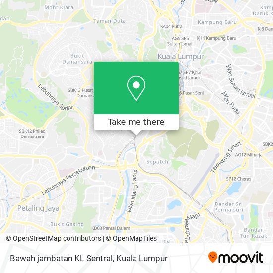 Bawah jambatan KL Sentral map