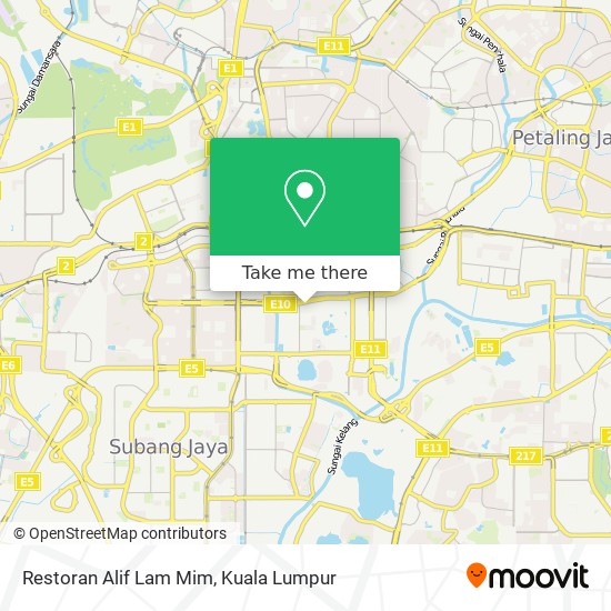 Restoran Alif Lam Mim map