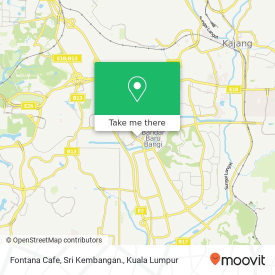 Peta Fontana Cafe, Sri Kembangan.