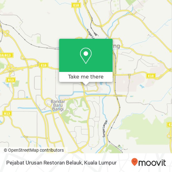 Pejabat Urusan Restoran Belauk map