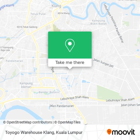 Toyogo Warehouse Klang map