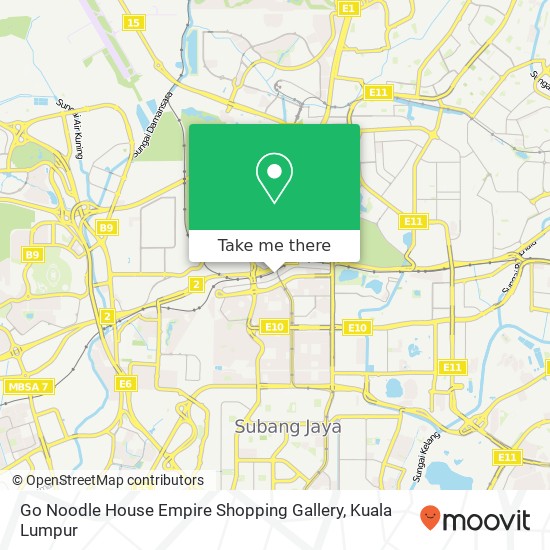Go Noodle House Empire Shopping Gallery map