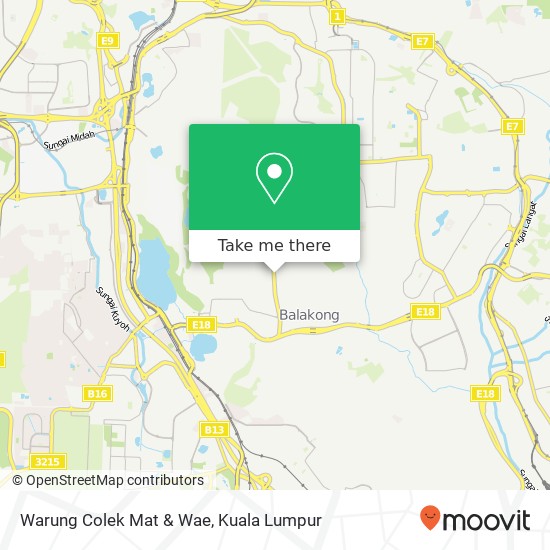 Warung Colek Mat & Wae map