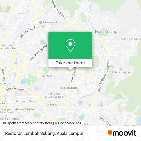 Peta Restoran Lembah Subang