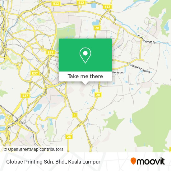 Globac Printing Sdn. Bhd. map