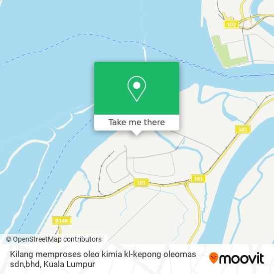 Kilang memproses oleo kimia kl-kepong oleomas sdn,bhd map