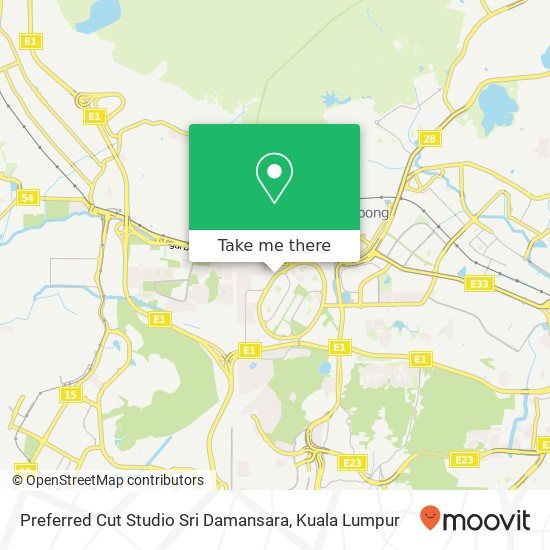 Peta Preferred Cut Studio Sri Damansara