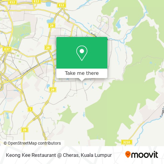 Peta Keong Kee Restaurant @ Cheras