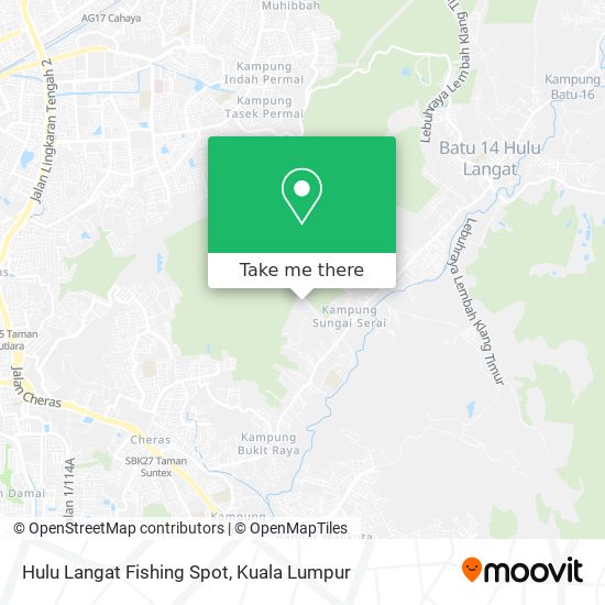 Hulu Langat Fishing Spot map