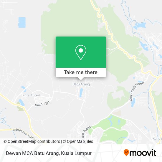 Dewan MCA Batu Arang map