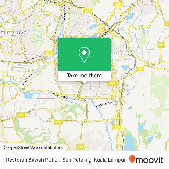 Restoran Bawah Pokok, Seri Petaling map