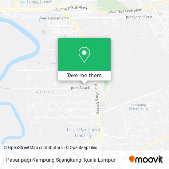 Peta Pasar pagi Kampung Sijangkang